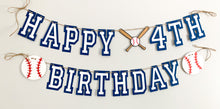 Load image into Gallery viewer, baseball birthday banner