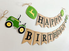 Load image into Gallery viewer, tractor birthday banner