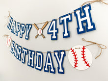Load image into Gallery viewer, baseball birthday banner