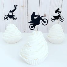 Load image into Gallery viewer, dirt bike cupcake toppers