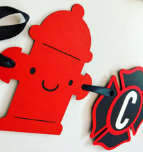 Load image into Gallery viewer, firetruck birthday banner
