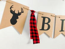 Load image into Gallery viewer, lumberjack first birthday banner