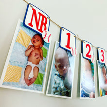 Load image into Gallery viewer, rookie of the year first birthday photo banner