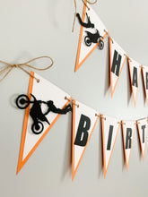 Load image into Gallery viewer, dirt bike birthday banner