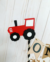 Load image into Gallery viewer, red tractor cake topper