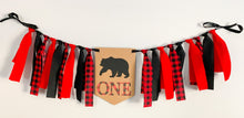 Load image into Gallery viewer, red plaid lumberjack first birthday