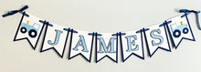 Load image into Gallery viewer, blue tractor name banner