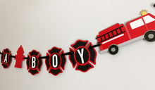 Load image into Gallery viewer, firetruck its a boy banner