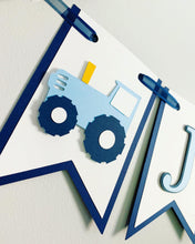 Load image into Gallery viewer, blue tractor name banner