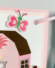 Load image into Gallery viewer, pink barnyard high chair banner