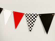 Load image into Gallery viewer, Checkered Flag Pennant Banner