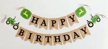 Load image into Gallery viewer, tractor birthday banner