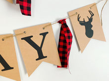 Load image into Gallery viewer, lumberjack first birthday banner
