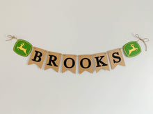 Load image into Gallery viewer, green tractor custom phrase banner