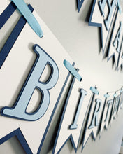 Load image into Gallery viewer, blue tractor happy birthday banner