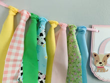 Load image into Gallery viewer, pink barnyard high chair banner