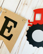 Load image into Gallery viewer, red tractor name banner