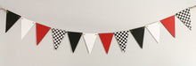 Load image into Gallery viewer, Checkered Flag Pennant Banner