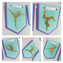 Load image into Gallery viewer, gymnastics birthday banner