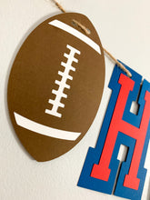 Load image into Gallery viewer, All star sports birthday banner featuring football, soccer, basketball and baseball