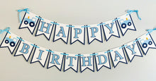 Load image into Gallery viewer, blue tractor happy birthday banner
