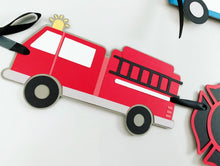 Load image into Gallery viewer, firetruck and police birthday decorations