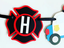 Load image into Gallery viewer, firetruck and police birthday decorations