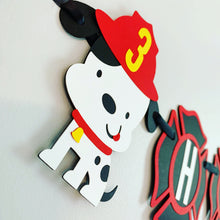 Load image into Gallery viewer, firetruck birthday banner