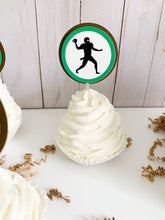 Load image into Gallery viewer, football cupcake toppers