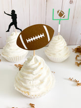 Load image into Gallery viewer, football cupcake toppers