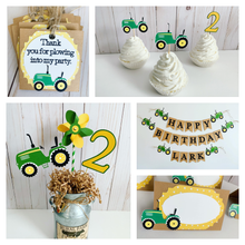 Load image into Gallery viewer, green tractor birthday decorations