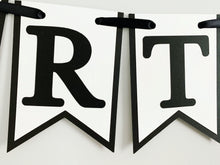 Load image into Gallery viewer, black and white birthday banner