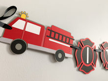 Load image into Gallery viewer, firetruck its a boy banner