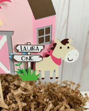Load image into Gallery viewer, pink barnyard cake topper
