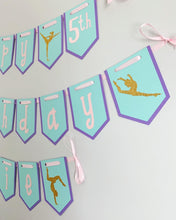 Load image into Gallery viewer, gymnastics birthday banner