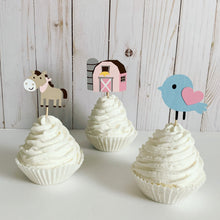 Load image into Gallery viewer, pink barnyard cupcake toppers