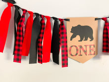 Load image into Gallery viewer, red plaid lumberjack first birthday