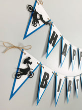 Load image into Gallery viewer, dirtbike birthday banner