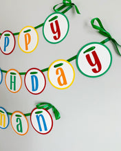 Load image into Gallery viewer, Whether your planning a first or second ball pit birthday, this Let's Have a Ball themed birthday banner will be the perfect addition to your party! Designed and handcrafted by Laura, the owner of Declan & Smith Party Decor, the banner is fully customizable and made in the USA.