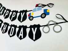 Load image into Gallery viewer, police birthday party banner
