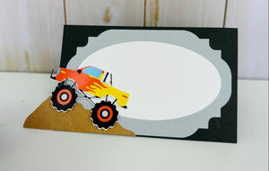 monster truck food tent labels