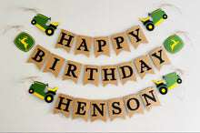 Load image into Gallery viewer, lawnmower happy birthday banner
