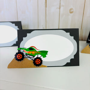 monster truck food tent labels