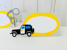 Load image into Gallery viewer, police themed party food tent cards
