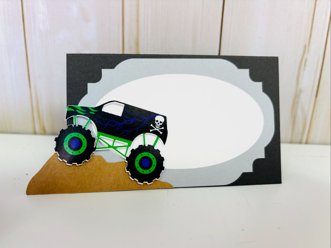 monster truck food tent labels