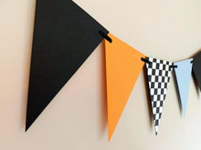 Load image into Gallery viewer, McLaren racing checkered flag pennant banner

