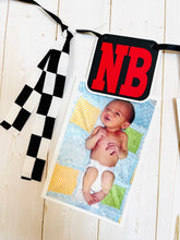 Load image into Gallery viewer, fast one racing first birthday photo banner
