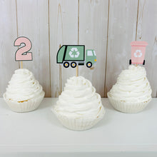 Load image into Gallery viewer, trash truck cupcake toppers
