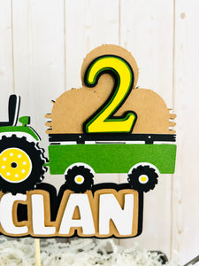 tractor cake topper