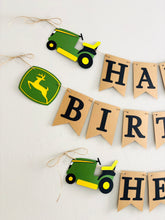 Load image into Gallery viewer, lawnmower happy birthday banner

